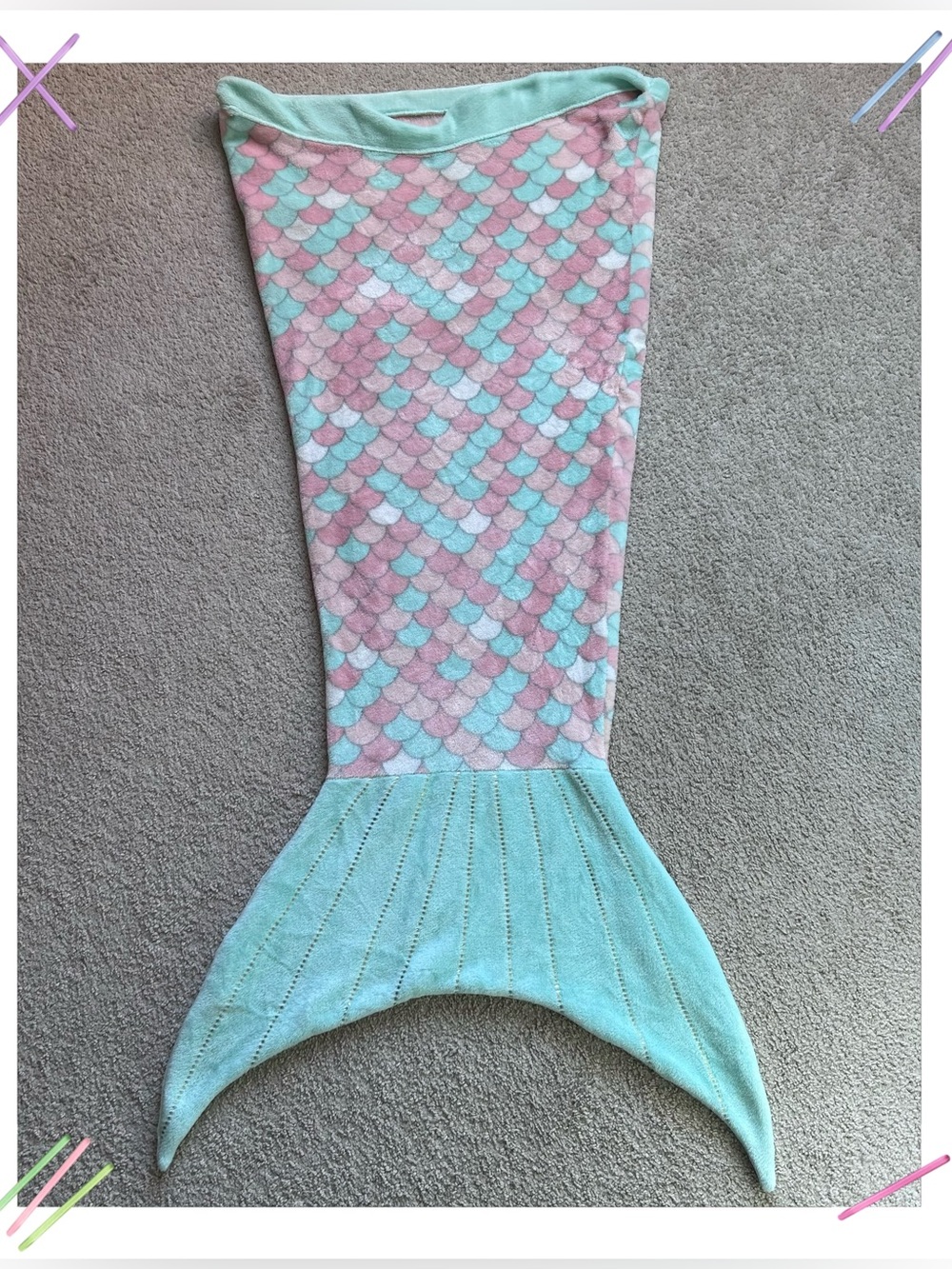 Modern Kids Cozy Plush Fleece Mermaid Tail Blanket Multi OS Beach Sleepover